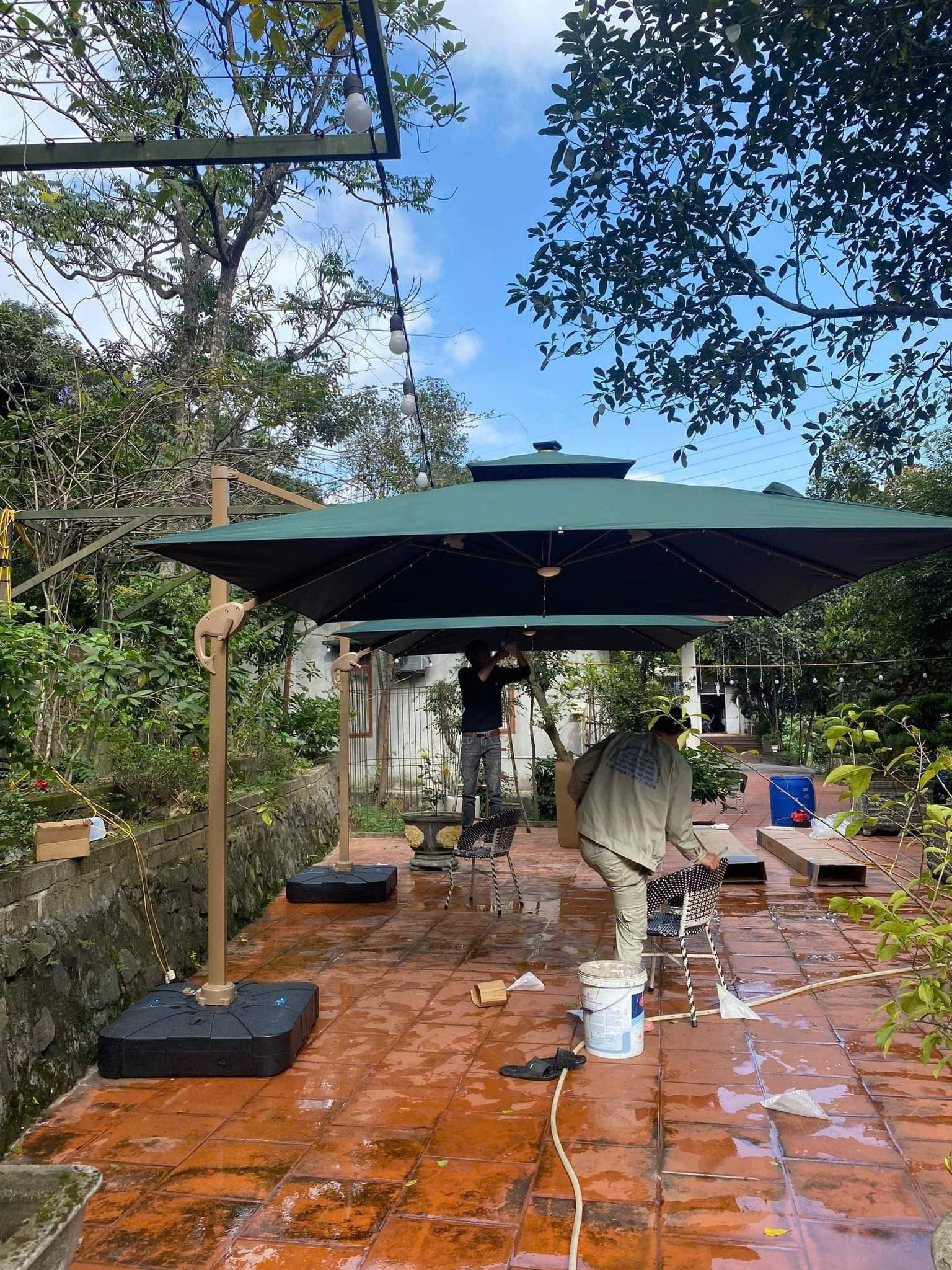 Dù Vuông Lệch Tâm 3m x 3m Nhập Khẩu Đa Năng