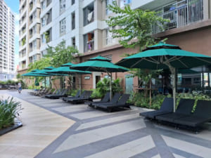 Dù Chính Tâm Tròn Thân Gỗ Che Nắng Quán Cafe Tại Quảng Trị - Thương Hiệu Long Châu